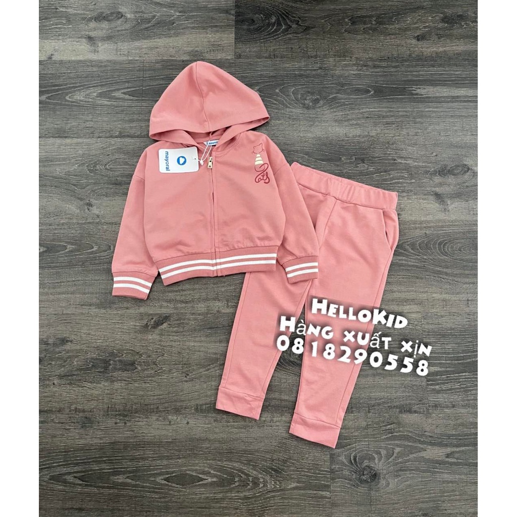 B407 - Bộ khoác nỉ da cá MOR bé gái