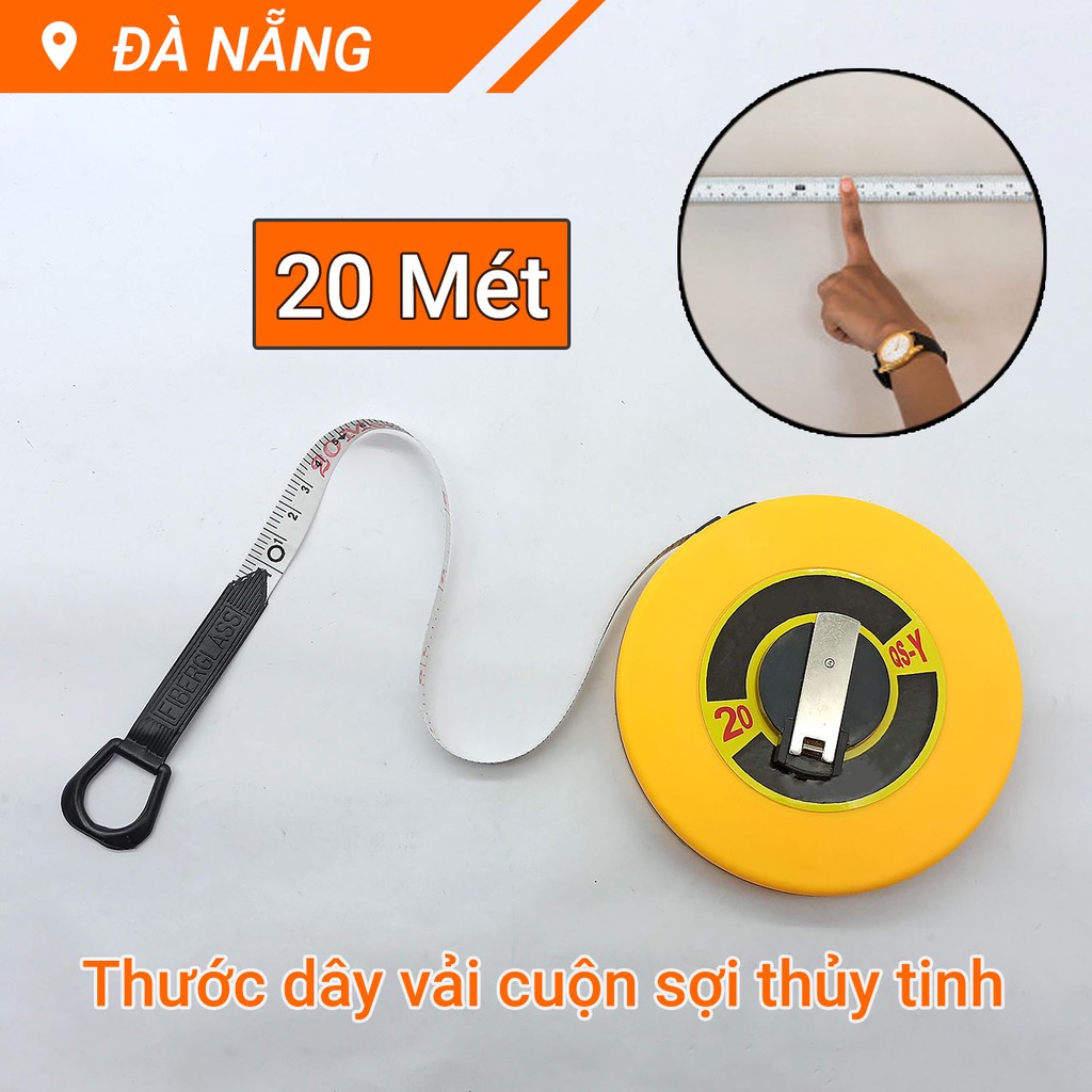 Thước dây vải sợi thủy tinh cuộn 20m