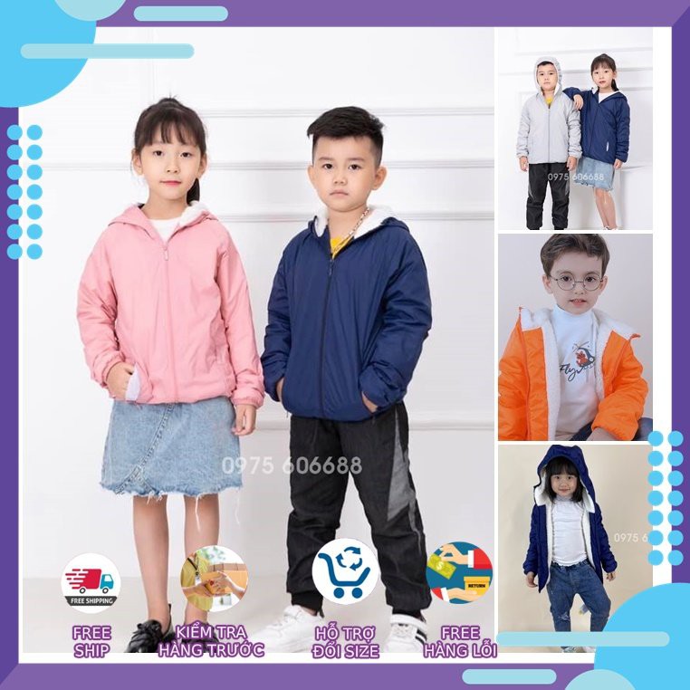 Áo Gió Lót Lông Cừu Trẻ Em, Ấm Áp, Chống Nước, Hàng Chính Phẩm Tốt Nhất Dành Cho Bé Mùa Đông 2020