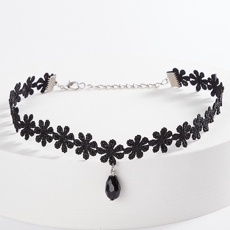 Vòng cổ choker BELLA-Bee da đen phong cách gothic cổ điển cho nữ