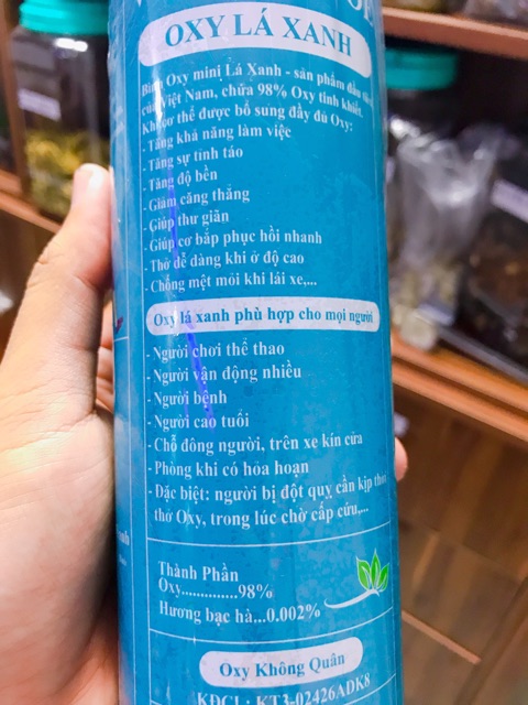 Bình Oxy mini - Lá Xanh