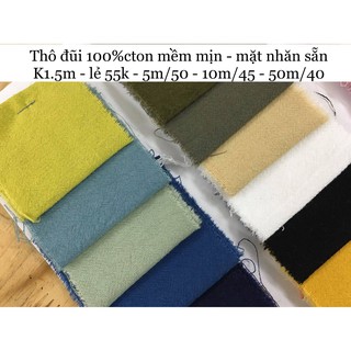 [VAIHOA2015] Vải Thô đũi nhăn 100%cotton – ko co giãn <LOẠI 1>