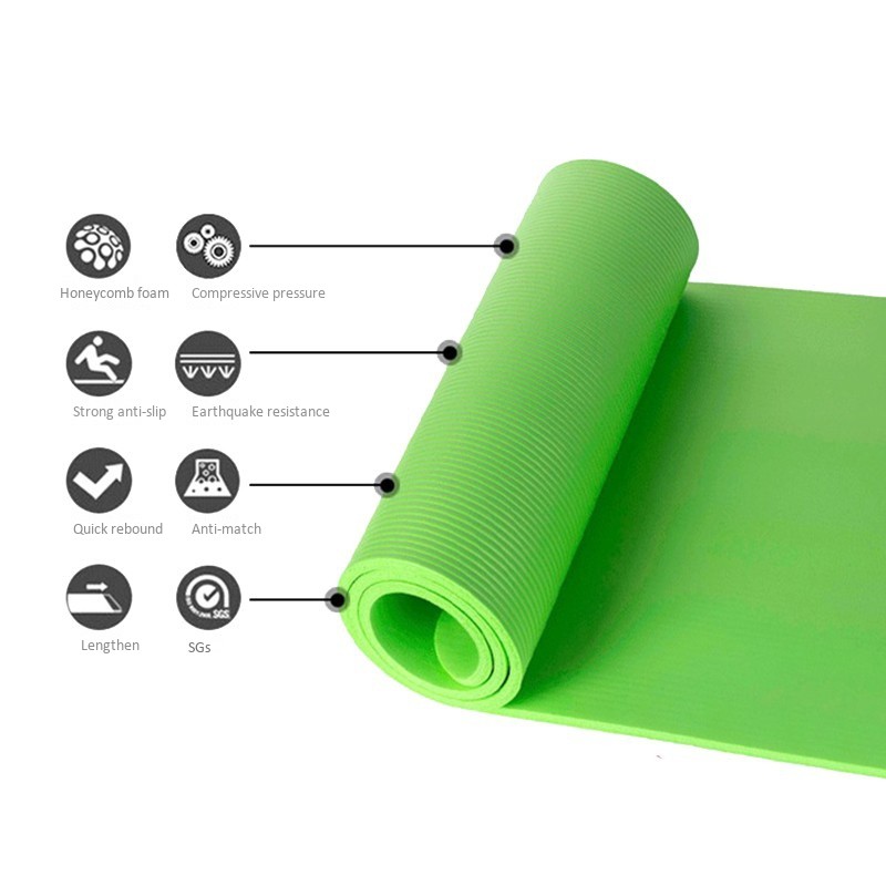 Yoga Mat All-Purpose 1/2-Inch Thick for Exercise, Yoga, and Pilates