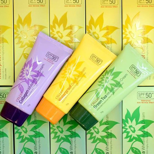 Kem chống nắng Cellio Collagen Whitening Sun Cream