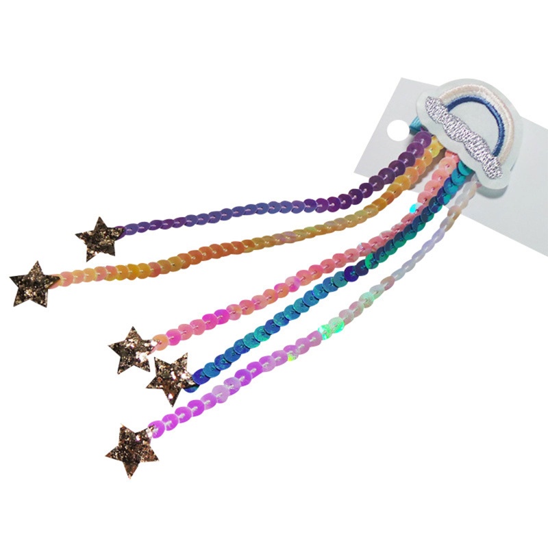 Kẹp Tóc Chống Trượt Đính Kim Sa Hình Sao Băng Dễ Thương Dành Cho Bé Gái