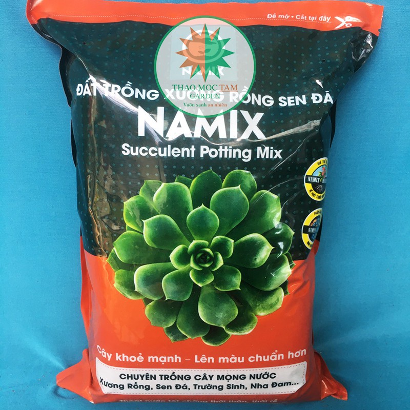 Đất trồng Sen đá Namix (Succulents Potting Mix) - Chuyên trồng cây mọng nước như Xương rồng, sen đá, nha đam...