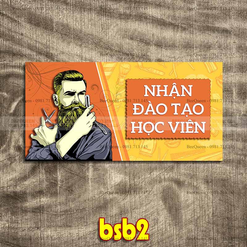 Biển Nhận Đào Tạo Học Viên Cho Tiệm Cắt Tóc Nam - Nữ, Cho BarBershop - Salon tóc - Nail