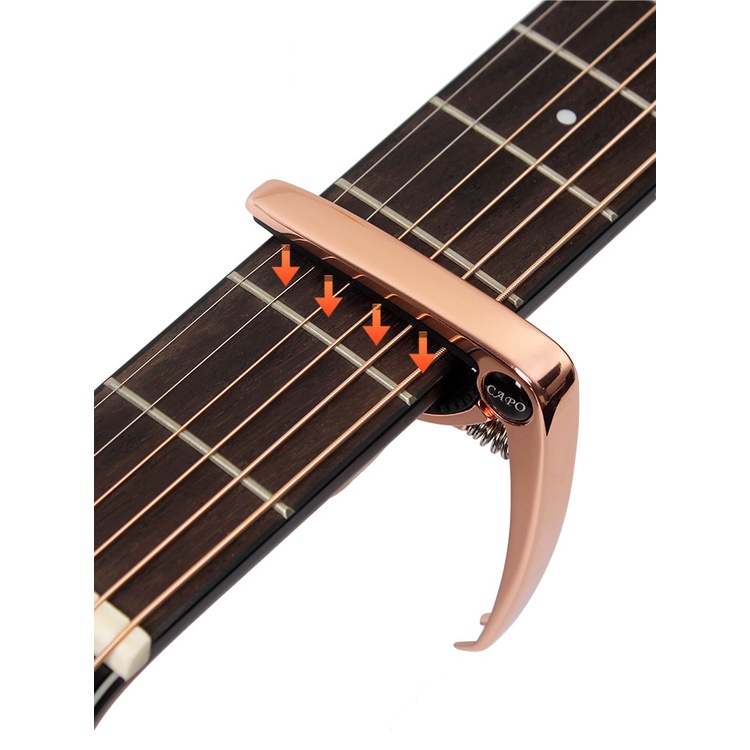 Capo Guitar Acoustic Classic Xịn Cao Cấp Bằng Kim Loại Vàng Hồng