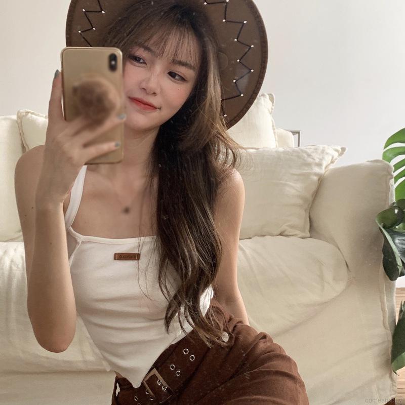 Áo Hai Dây Dệt Kim Dáng Ngắn Thời Trang Mùa Hè Quyến Rũ Cho Nữ | BigBuy360 - bigbuy360.vn