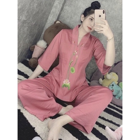 đồ lam đi chùa thiết kế hot nhất hiện nay, kín đáo thanh lịch sang trọng size dưới 60kg, giá tận xưởng freeship