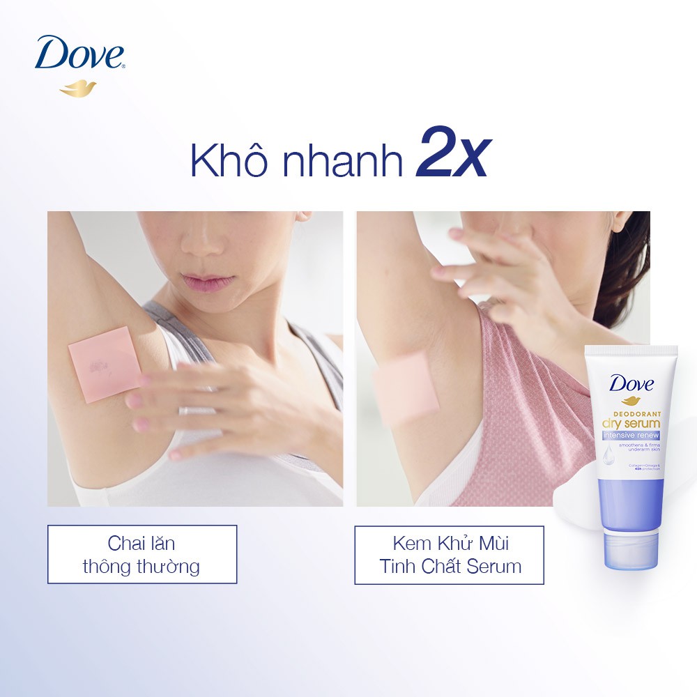 Kem Khử Mùi Dove Tinh Chất Serum Collagen Sáng Mịn Thái Lan 50mL