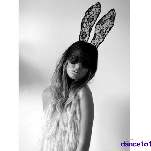 Băng đô tai thỏ phối ren gợi cảm cho nữ