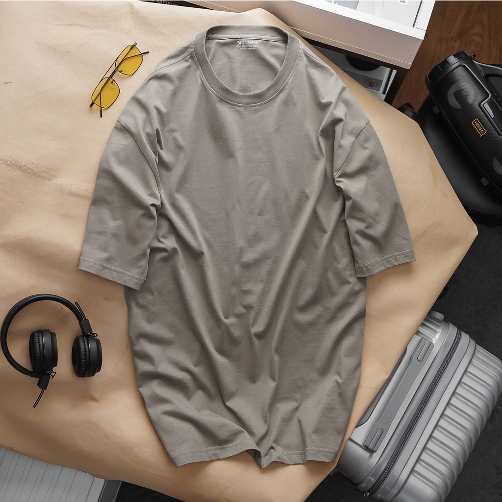 [bigsize] Áo thun cotton trơn unisex form đẹp bigsize 50-130kg bigsize nam