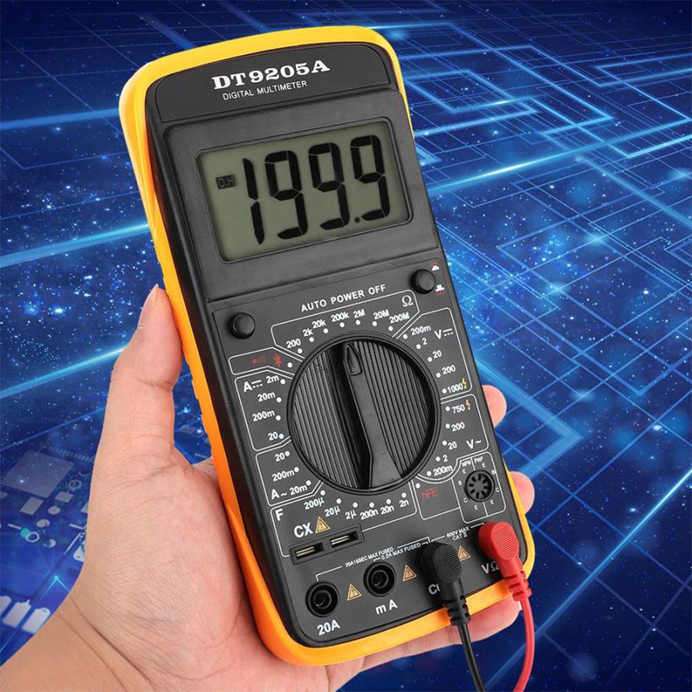 DT9205A LCD AC/DC Digital Multimeter Ammeter Resistance Capacitance Meter