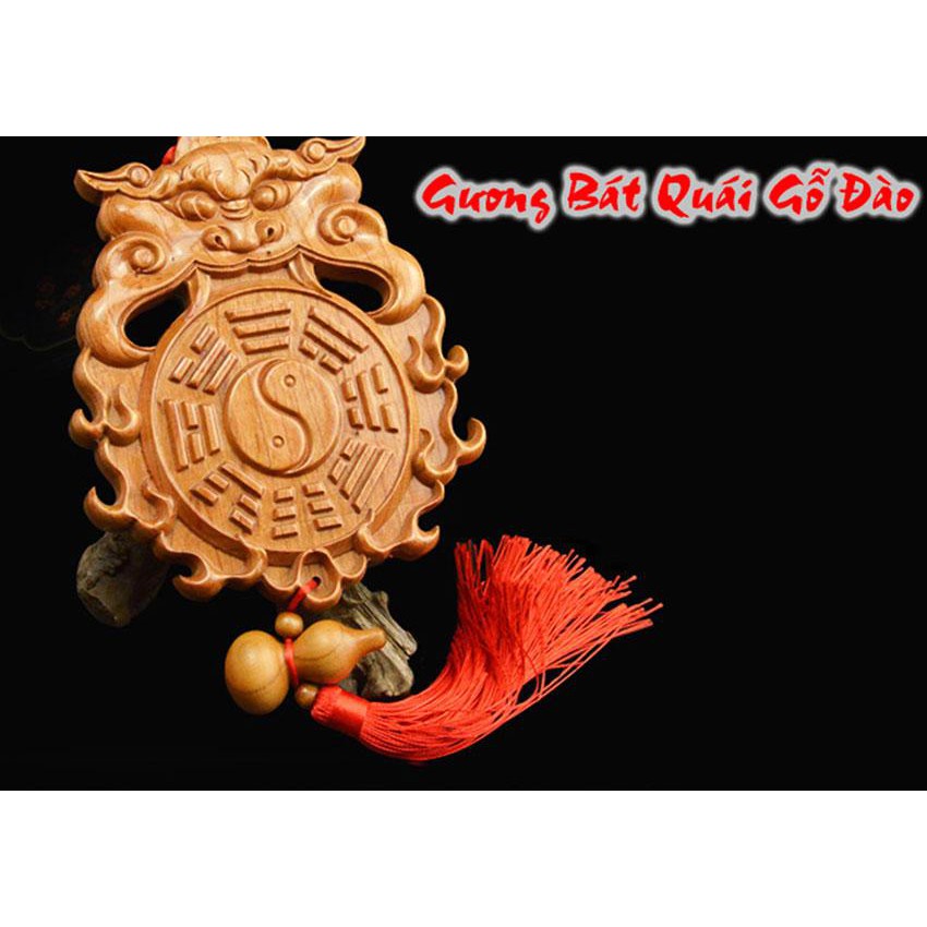 VẬT PHẨM PHONG THỦY Gương Bát Quái Gỗ Đào Hổ Phù hóa giải nhà vệ sinh sai phong thủy | BigBuy360 - bigbuy360.vn