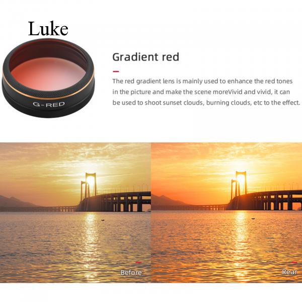 Luke 4pro Lọc Đỏ / Xanh / Xám / Gradient / Cam 4 Màu Tùy Chọn Choose One Luke