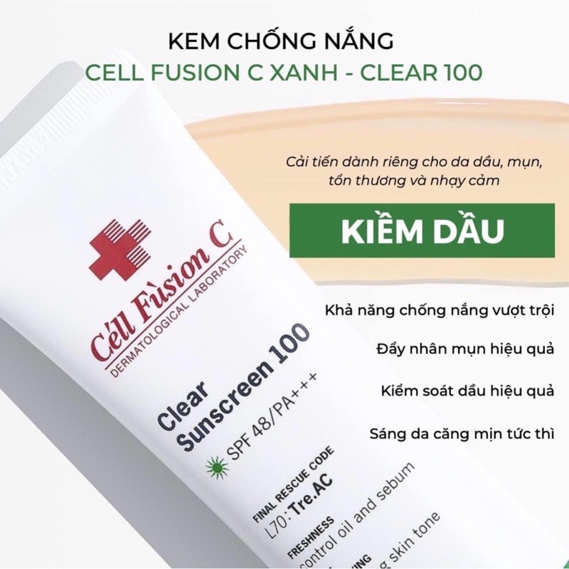 Kem chống nắng Cell Fushion C mini