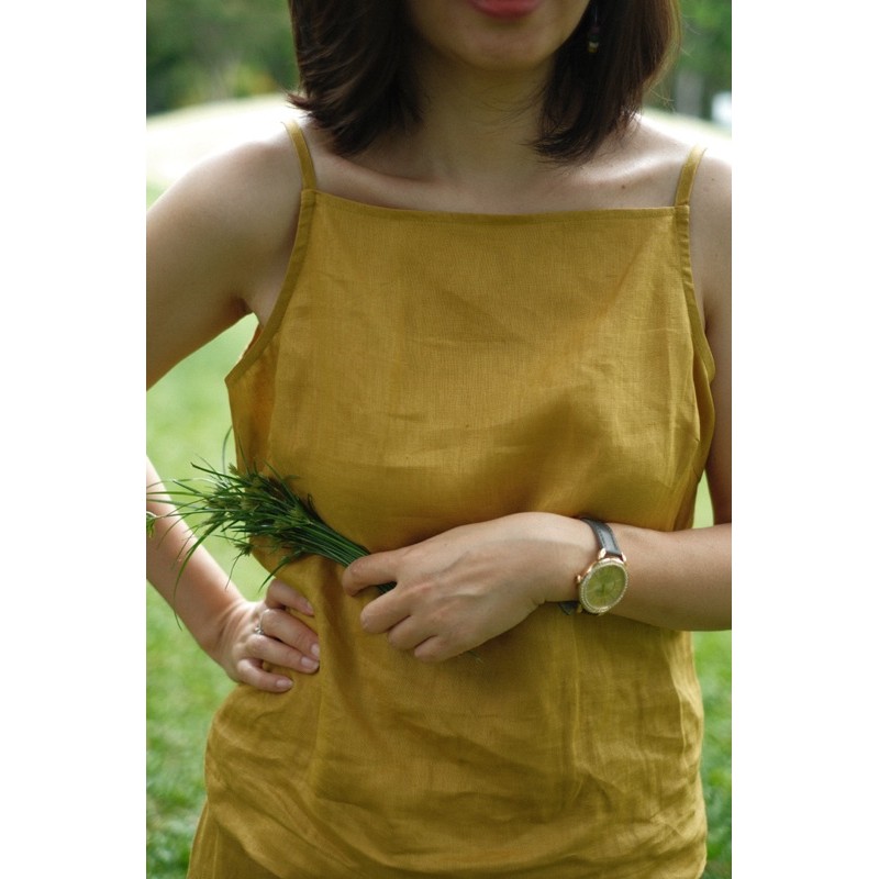 Áo 2 dây Linen By Dì Ghẻ