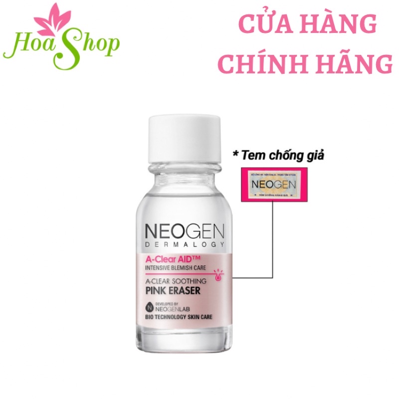 Chấm Mụn 2 Lớp Xẹp Mụn Sau 4H Neogen Dermalogy A-Clear Aid Soothing Pink Eraser 15ml