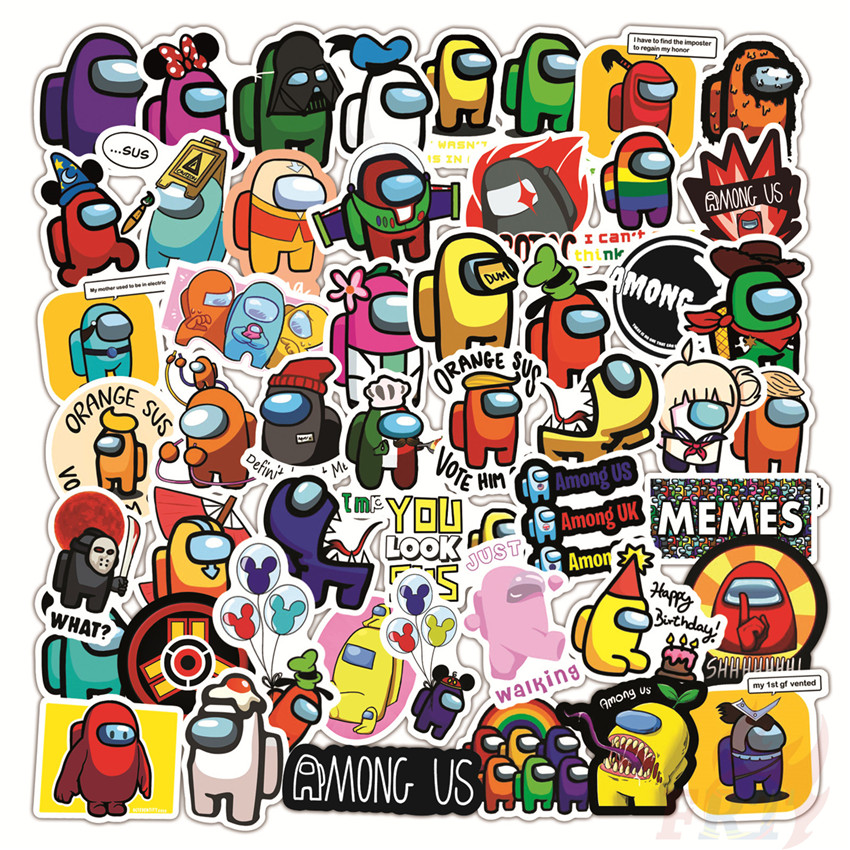 ❉ Among Us - Series 06 Innersloth Games Stickers ❉ 50Pcs/Set Waterproof DIY Fashion Decals Doodle Stickers