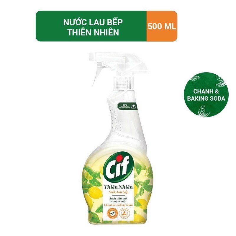 Nước lau bêp.kính .lau đa năng cif 500ml