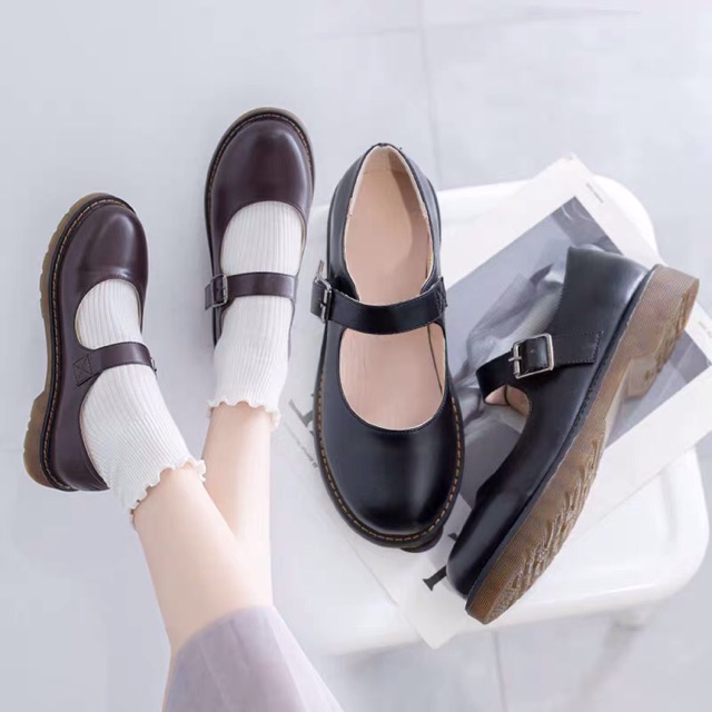 L092 [ORDER] Giày Ulzzang quai ngang nữ sinh phiên bản Hàn Quốc (Mẫu mới)