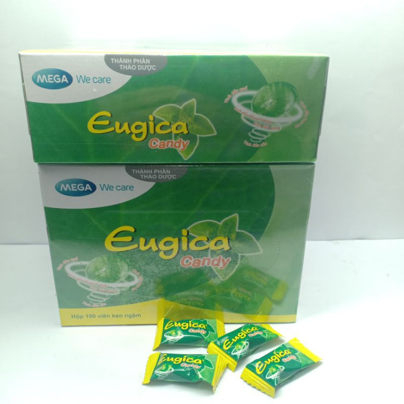 Kẹo ngậm ho Eugica Candy hộp 100 viên