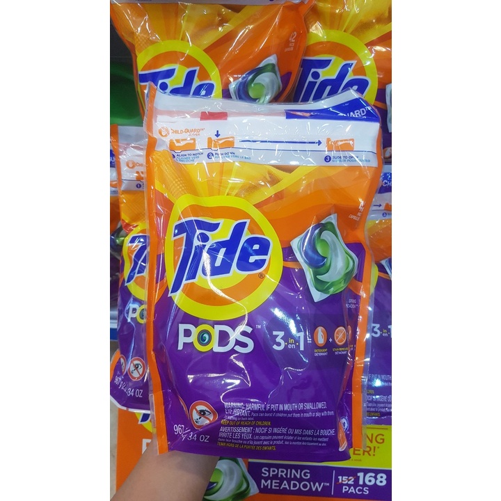 Viên Giặt Xả Quần Áo Tide Pods 3in1 42 Viên - Mỹ