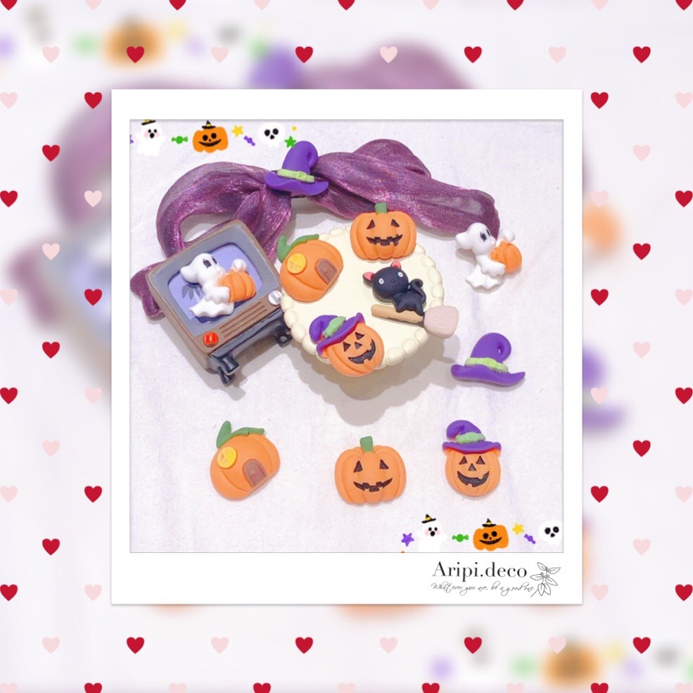 Charm halloween đáng yêu B50 /Nguyên liệu làm phụ kiện handmade vòng tay / resin