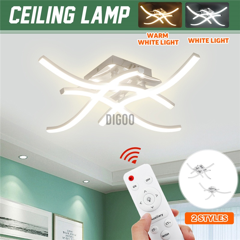 AC165-265V Moden LED 3/4 Light Ceiling Lamp Remote Control Kitchen Bedoom