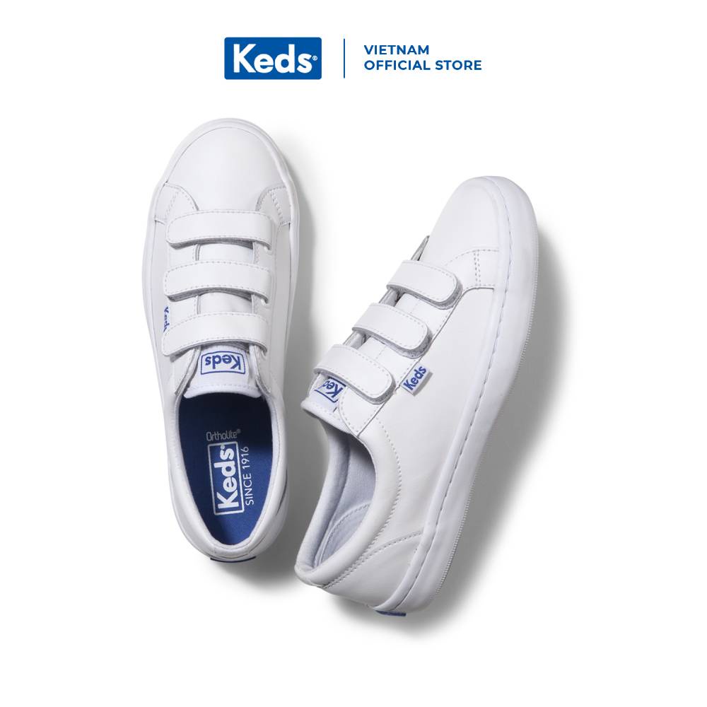 Giày Keds Nữ - Tiebreak Leather White - KD057616