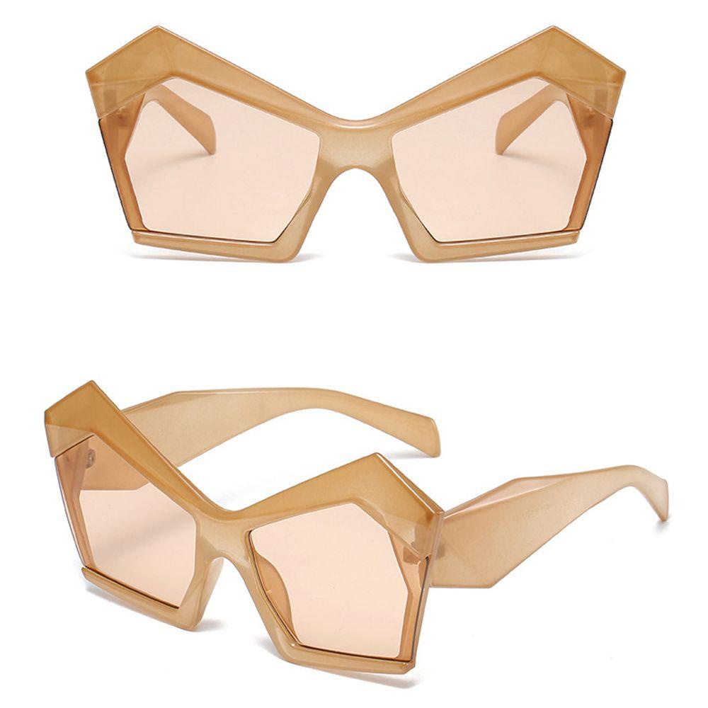 Kính Mát Tròng Lục Giác Nhiều Màu Chống Tia UV400 Thời Trang Cho Nữ