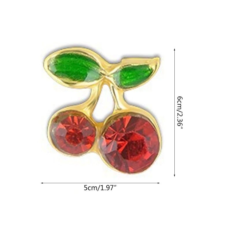 Set 10 Phụ Kiện Trang Trí Móng Tay 3D Hình Quả Cherry Dễ Thương