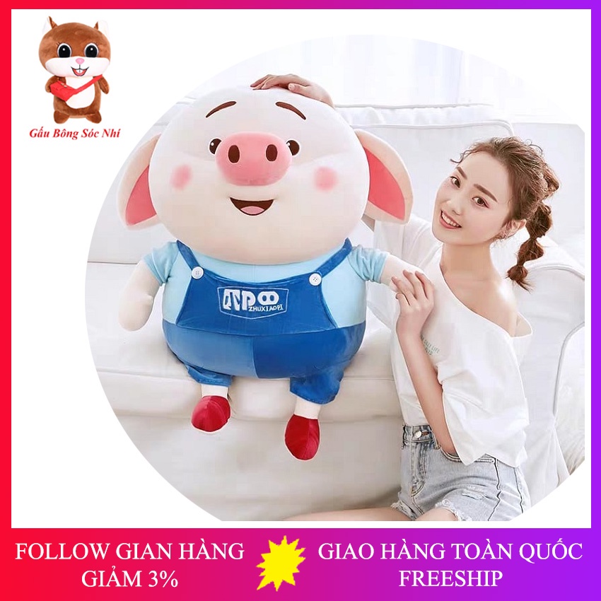 Gấu Bông Heo Tik Tok  FREESHIP  Gấu Bông Sóc Nhí - Gấu bông heo tik tok cao cấp