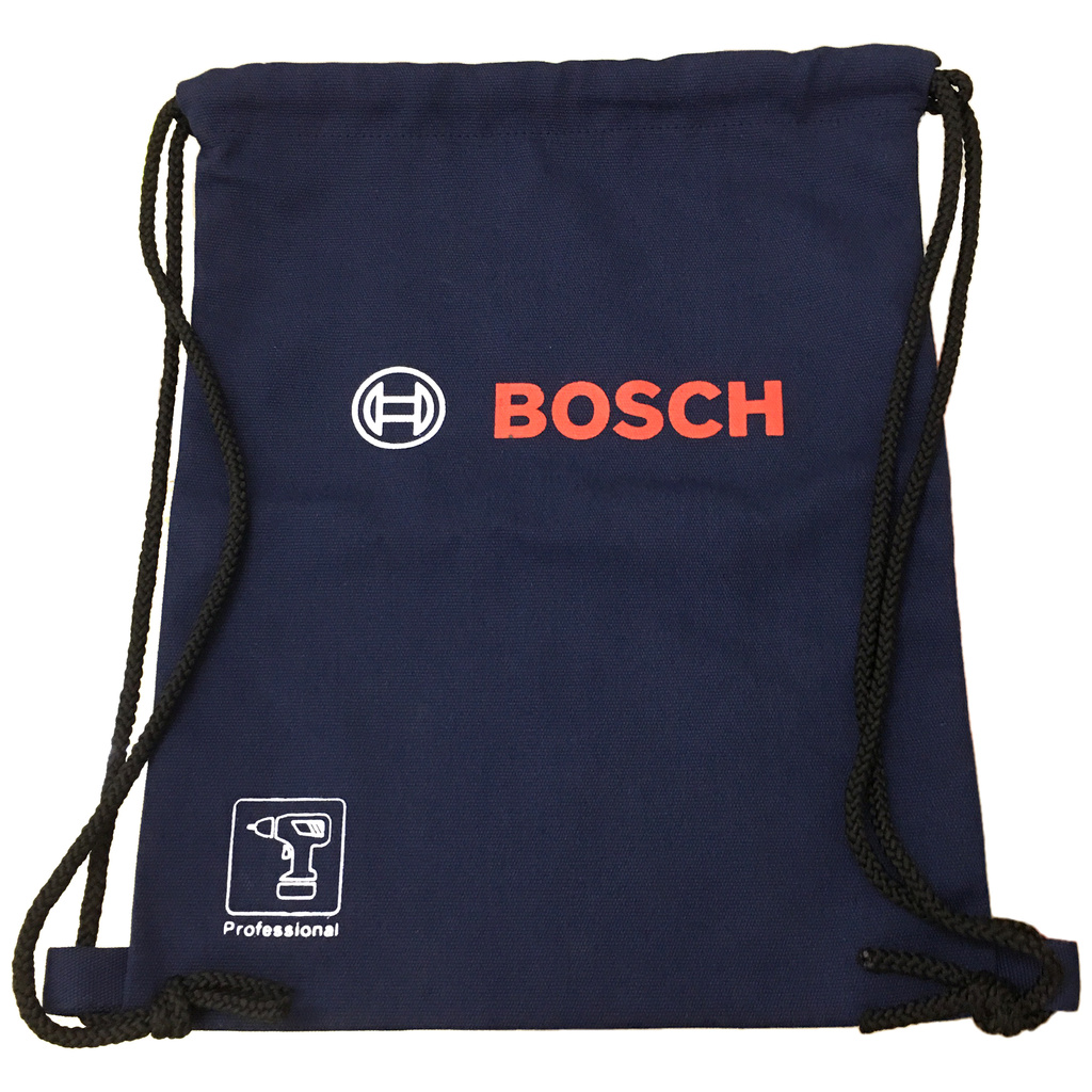 Balo dây rút vải bố, màu tím than in logo Bosch ( Mua kèm deal sốc )