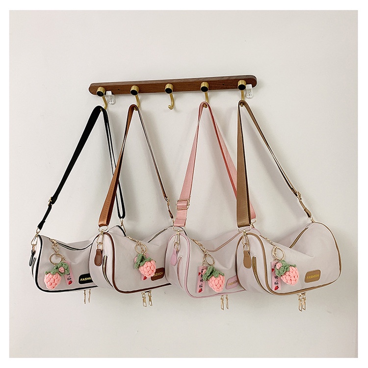 Túi Đeo Chéo Dáng Vuông Nhỏ Màu Trơn Đơn Giản Thời Trang Trẻ Trung