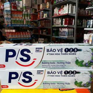 Kem đánh răng P/S bảo vệ 123 Baking Soda - Hương Thảo 180g