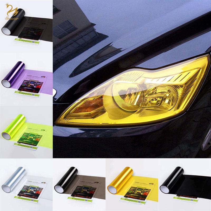 Miếng dán trang trí đèn xe ô tô 30cm x 60cm có thể chuyển đổi màu sắc