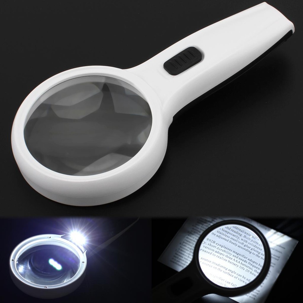 Kính lúp 75mm với 3 đèn LED
