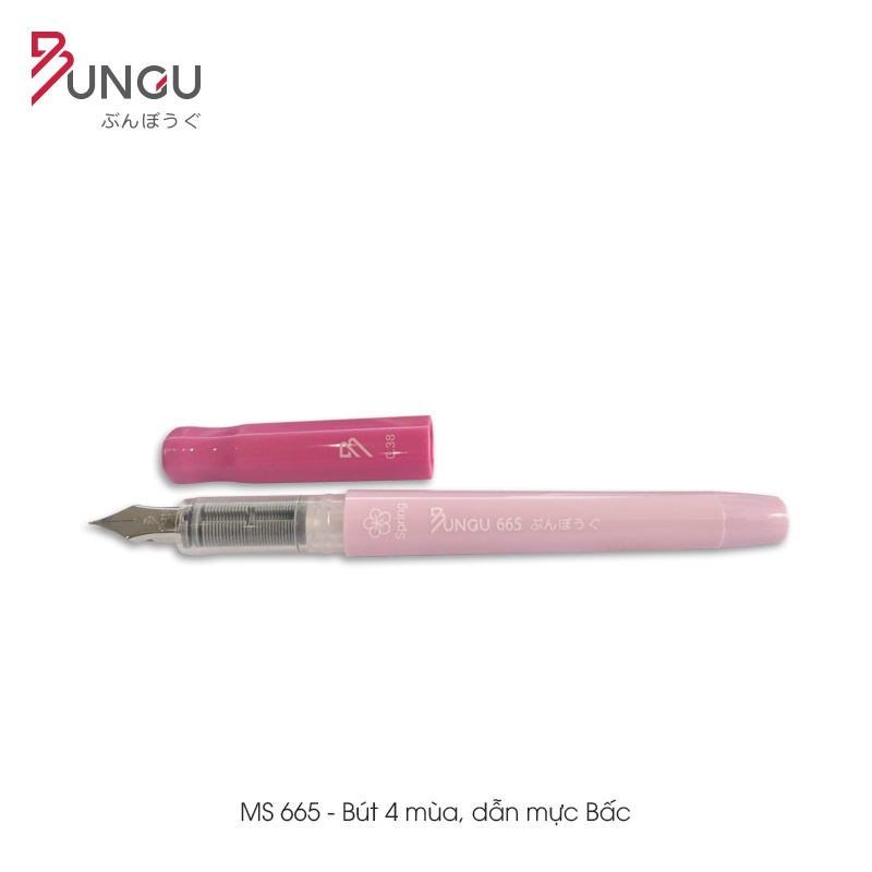 Bút Máy Bungu học sinh MS665 -  4 mùa siêu đẹp -  HOT HOT HOT - Ngòi siêu bền, mực viết êm tay