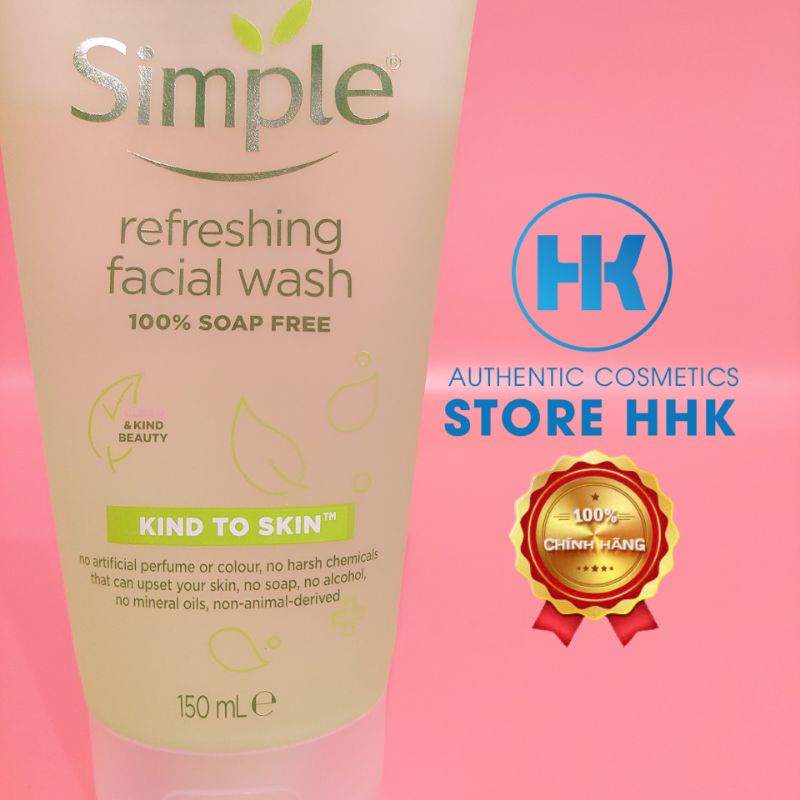 Sữa Rửa Mặt Simple Gel Kind To Skin Refreshing Facial Wash Gel 150ml | BigBuy360 - bigbuy360.vn