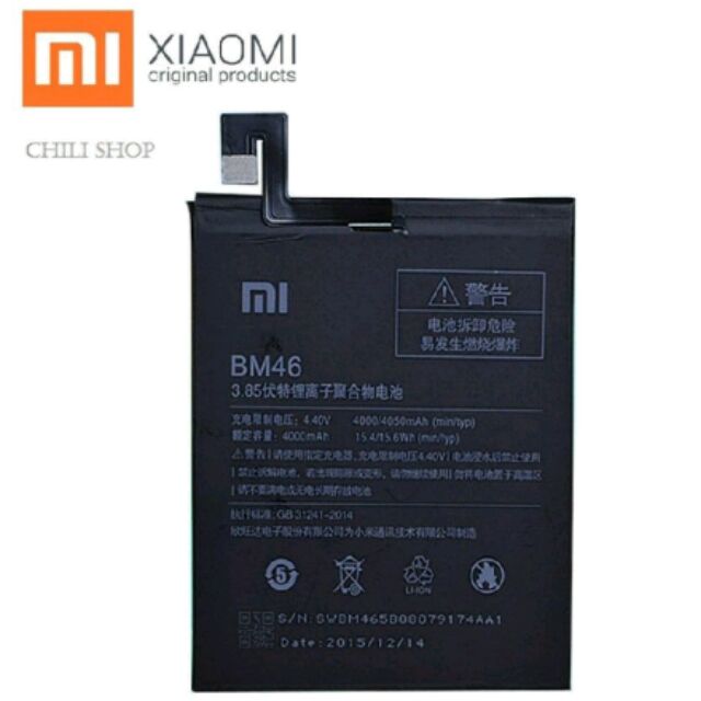 Pin xịn Redmi Note 3/ BM 46 - Bảo hành 6 tháng