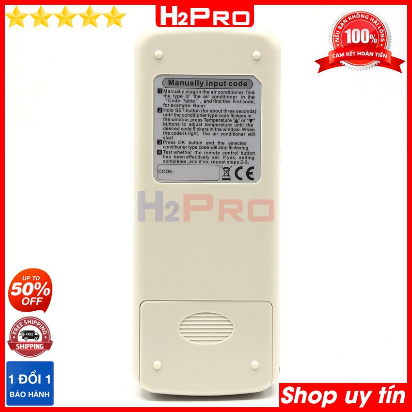 Điều khiển điều hòa đa năng CHUNGHOP K-100ES H2Pro 1000 trong 1 cao cấp,remote cho máy lạnh điều hòa (tặng đôi pin 10K)