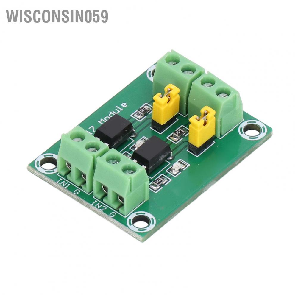 Wisconsin059 Mô-đun cách ly quang học 2 kênh Bo mạch chuyển đổi đầu ra trình điều khiển Optocoupler quang điện