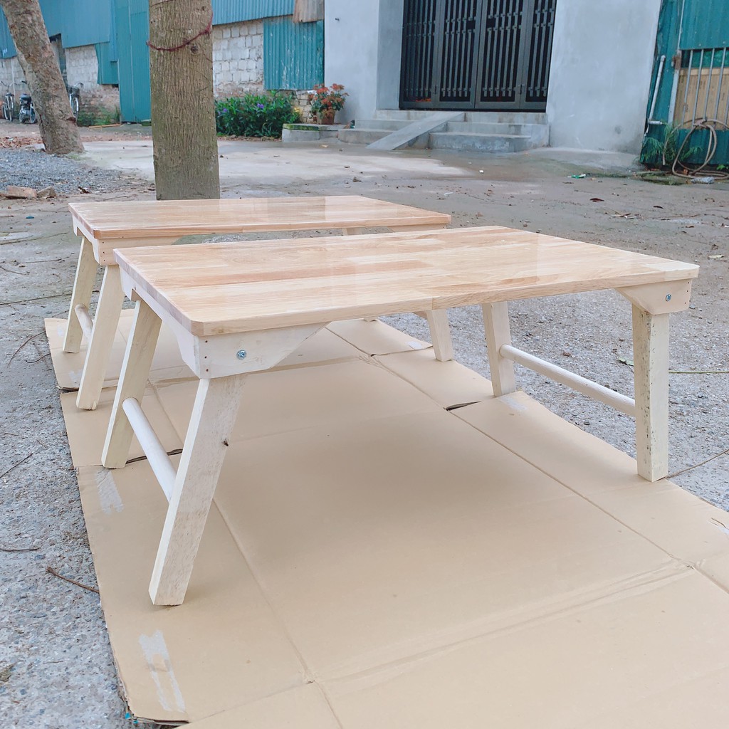 [Freeship 25K đơn 150K] Bàn gấp mini đa năng gỗ tự nhiên  - kích thước 40x60x27 cm - Bàn học - Bàn uống trà | BigBuy360 - bigbuy360.vn