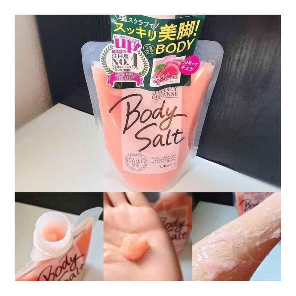 Muối Tắm Tẩy Da Chết Trắng Da Utena Juicy Salt Body Scrub 300g