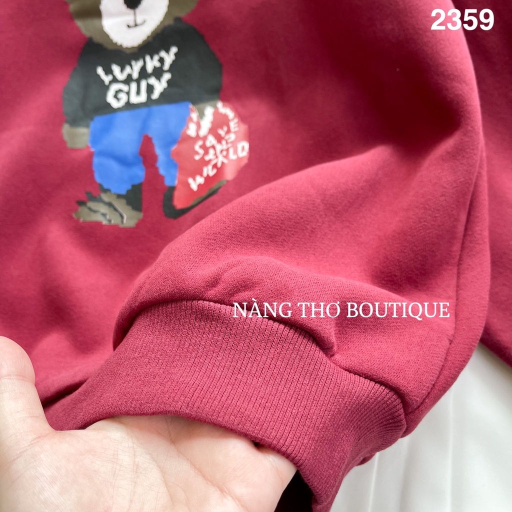 Áo sweater nỉ gấu (ảnh thật do shop chụp) 2359