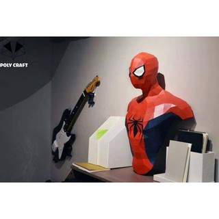 Mô hình giấy decor trang trí tường nhân vật siêu nhân Spiderman 3D POLYCRAFT