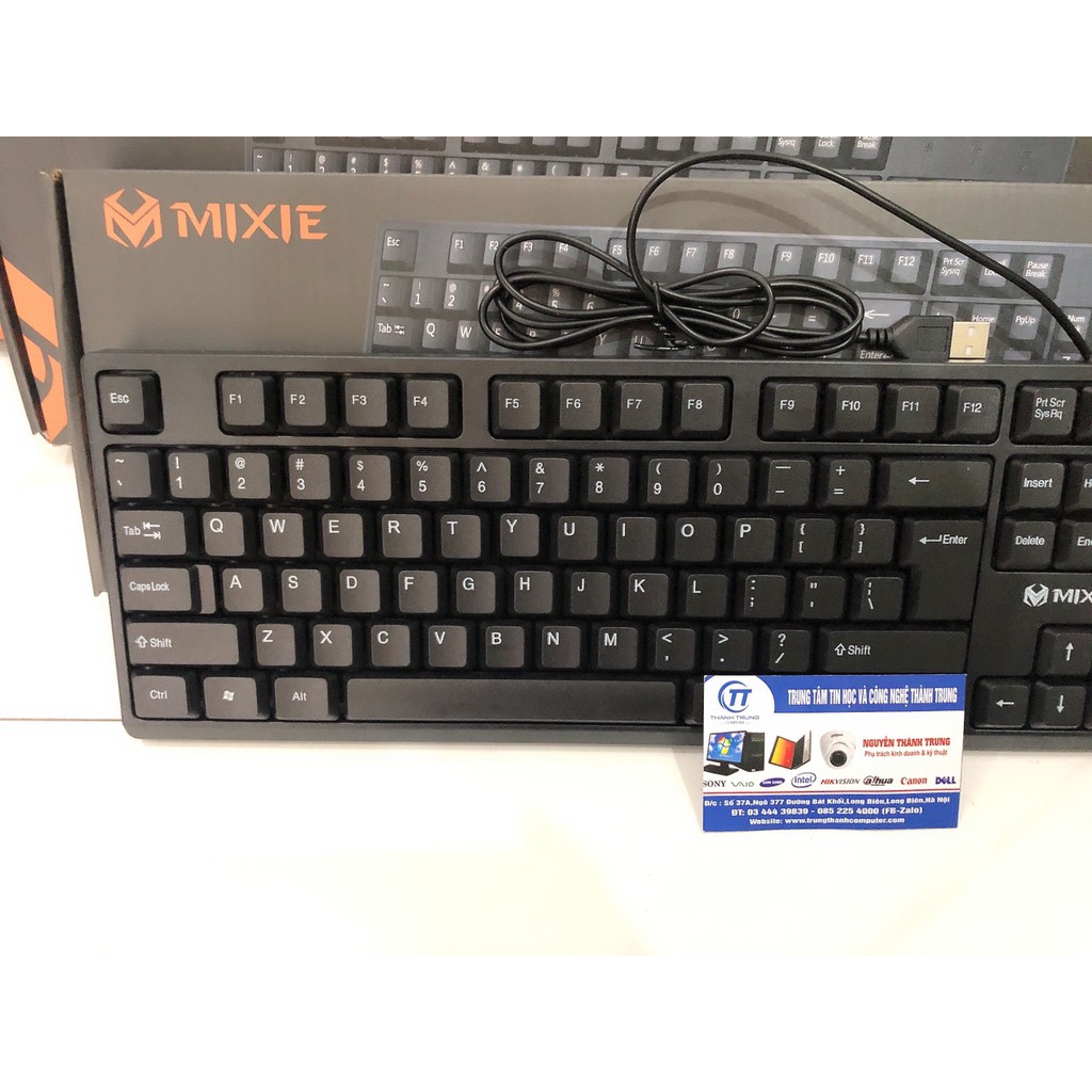 Bàn phím có dây USB MIXIE - X7, X7s: đẹp, bấm êm, không tiếng kêu (kết nối có dây dành cho PC và Laptop)