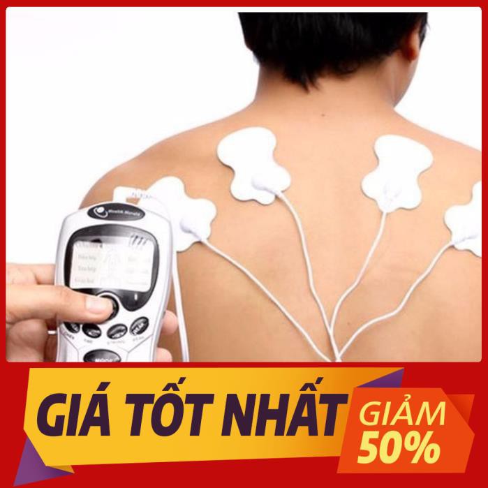 [ HÀNG CHÍNH HÃNG ] Máy Masage xung điện trị liệu cho deal 24h SYK 208 4 miếng dán (Trắng)